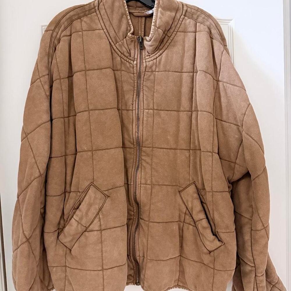 Free People Dolman quilted knit jacket Size M
